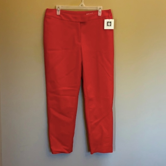 anne klein red pants